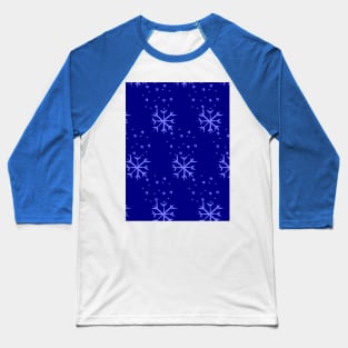 Blue snowflakes. Christmas winter Baseball T-Shirt